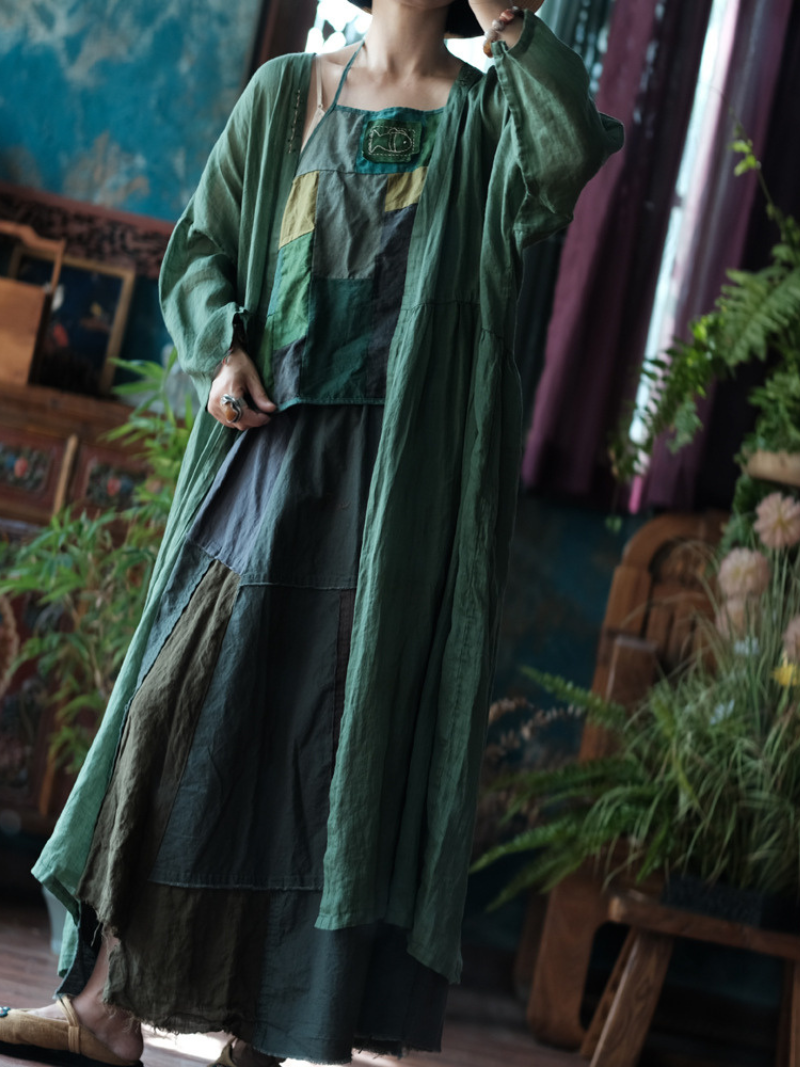 Women's Summer Beautiful & Comfy Printed  Loose Cardigan Dress