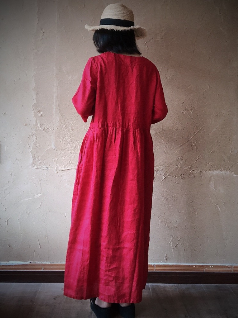 Women's Spring Beauty and Comfort Mid-Length Smock dress