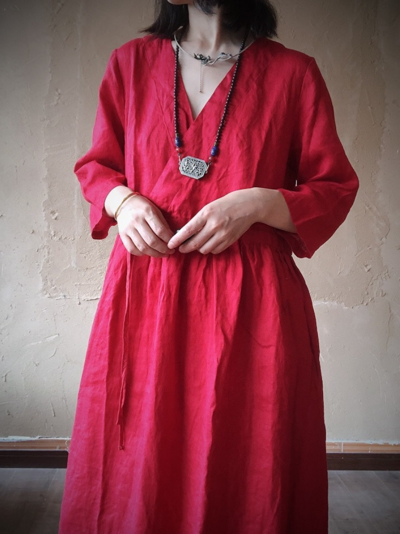 Women's Spring Beauty and Comfort Mid-Length Smock dress