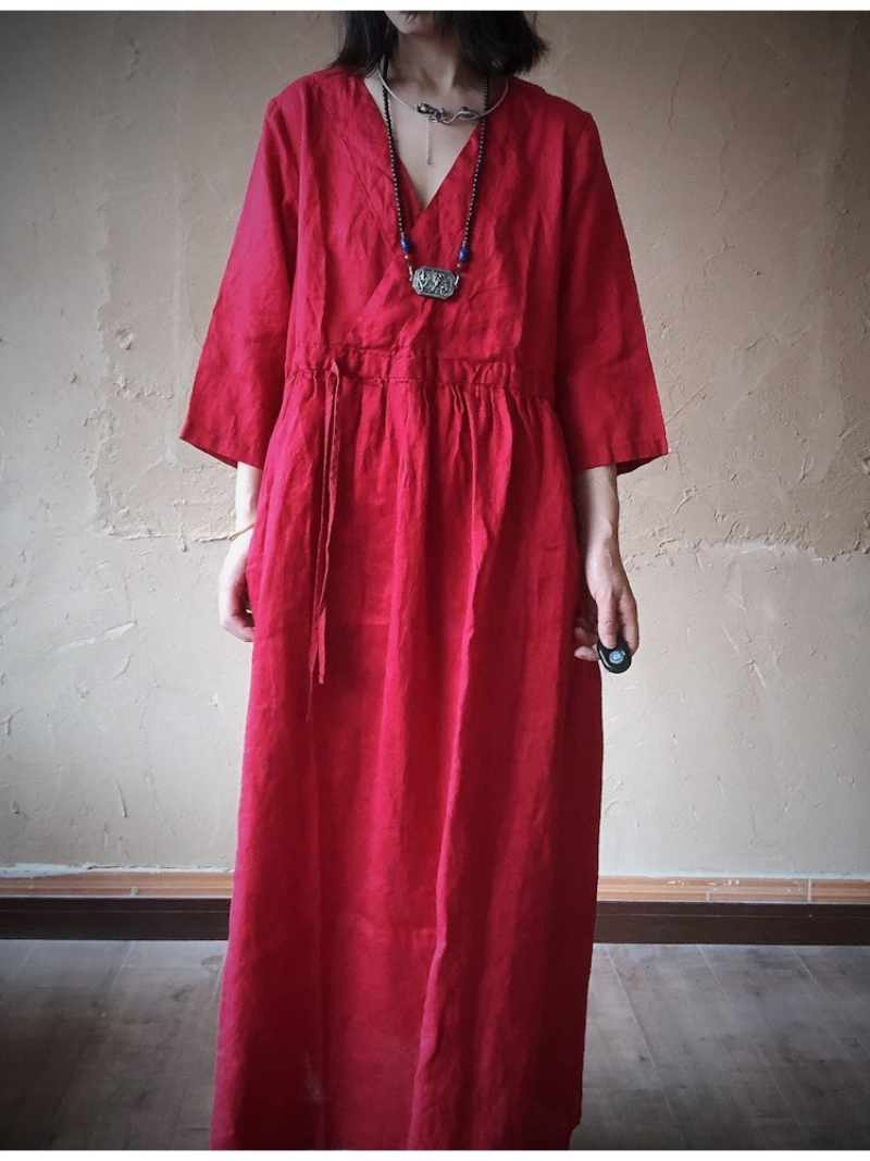Women's Spring Beauty and Comfort Mid-Length Smock dress