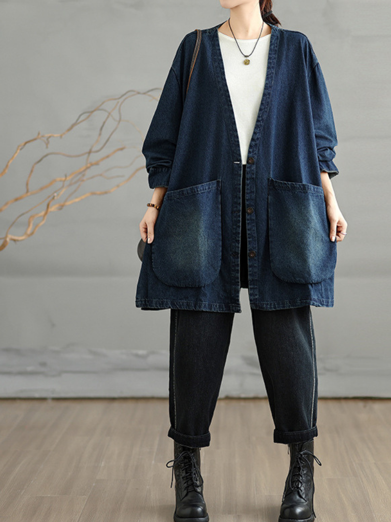 Women’s Oversized Denim Cotton Shacket

