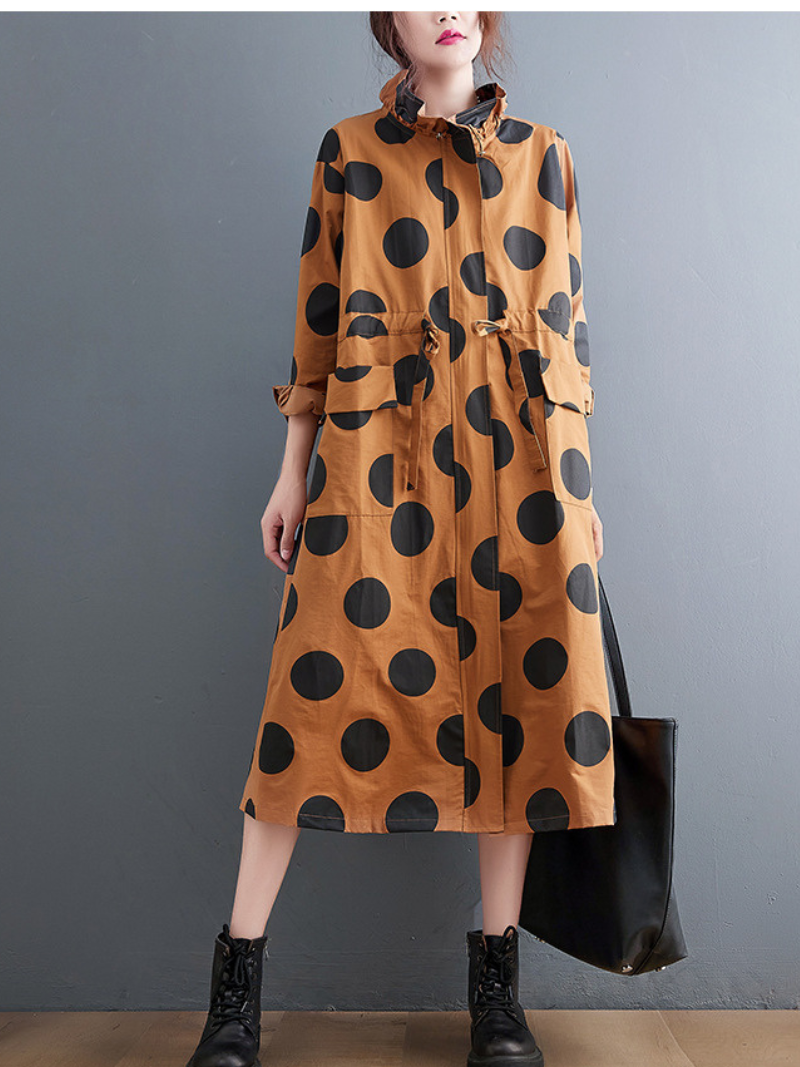 Women's Spring and Autumn Loose Single-Layer Large Pockets Coat