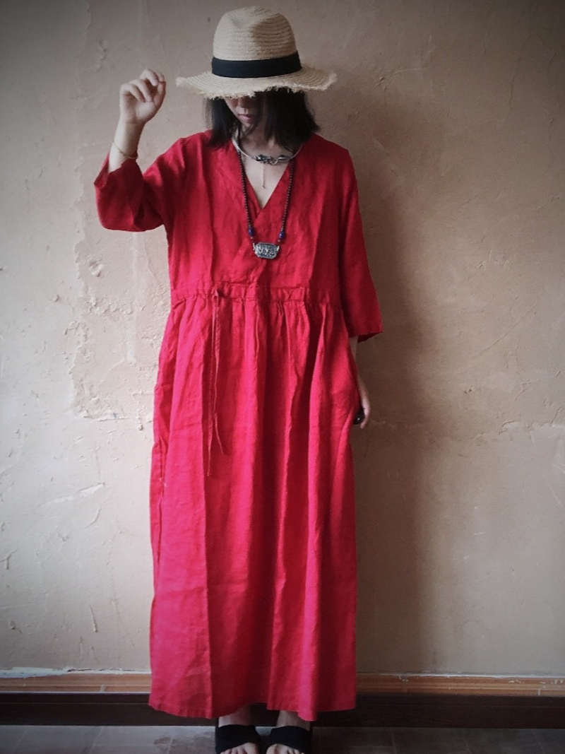 Women's Spring Beauty and Comfort Mid-Length Smock dress