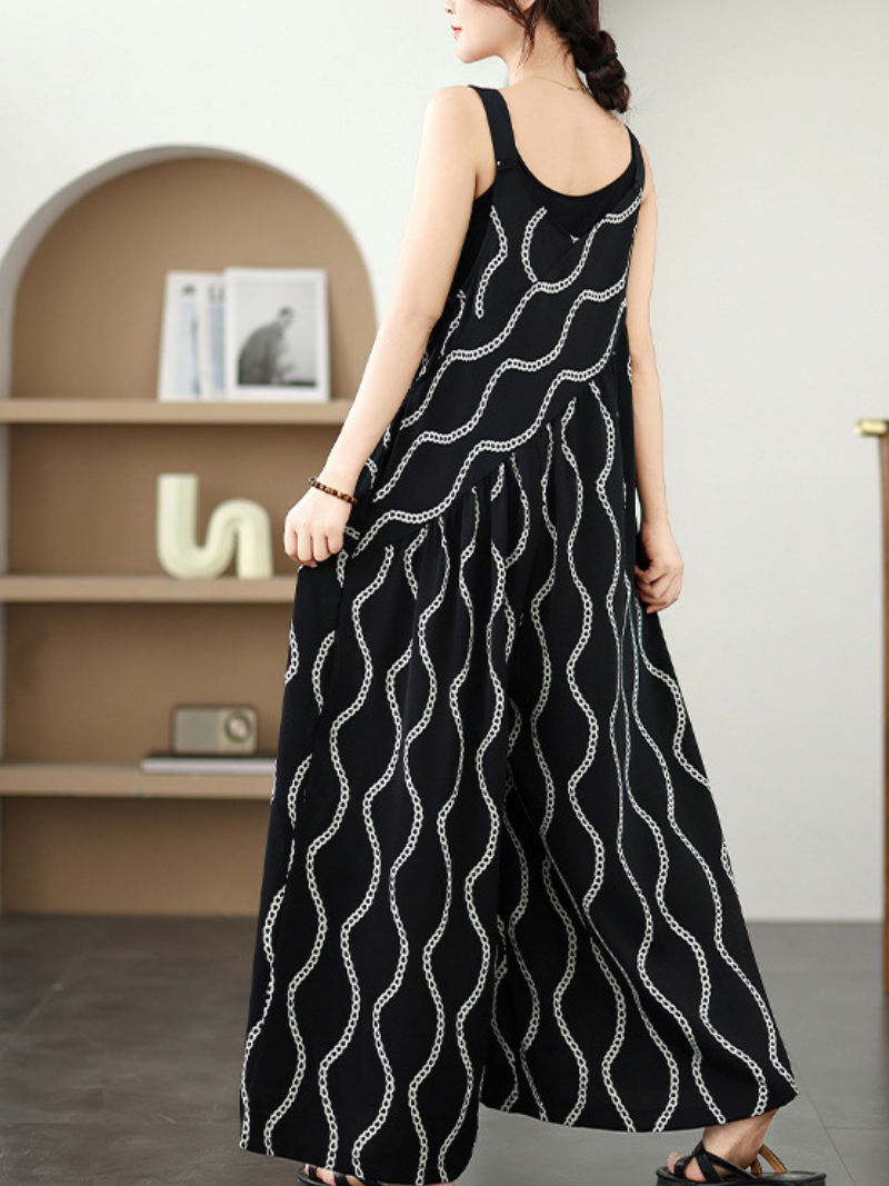 Women’s Summer & Cool Trendy Wide-Leg Floral Printed Overalls