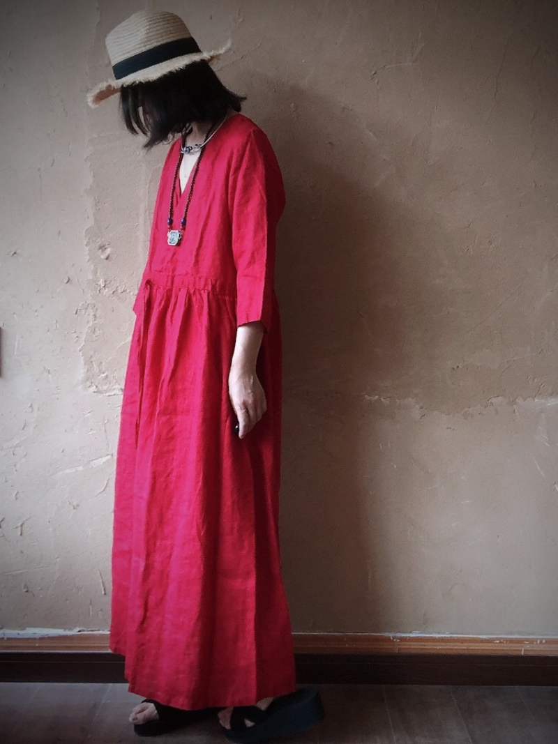 Women's Spring Beauty and Comfort Mid-Length Smock dress