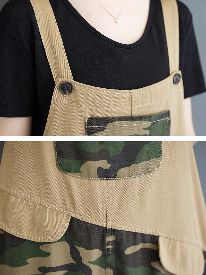 Women's  Fashionable Cropped Pants Summer Denim Dungarees