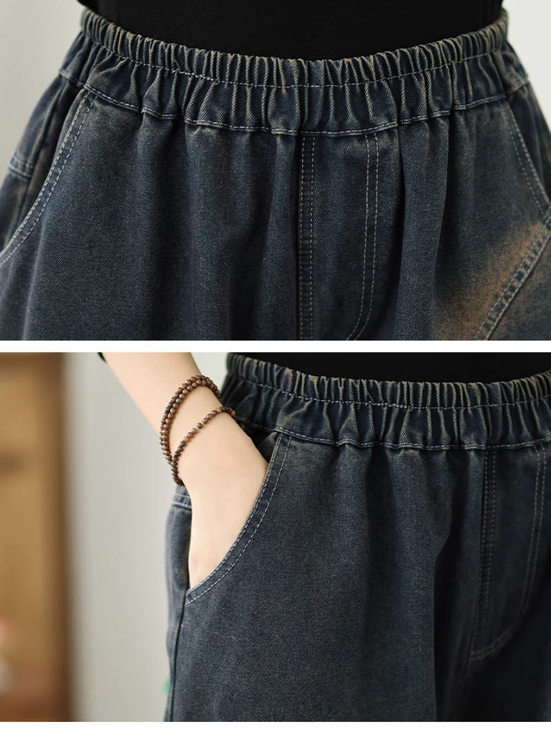 Women’s Summer Breezy & Modern Patch Loose Pocket Bottom