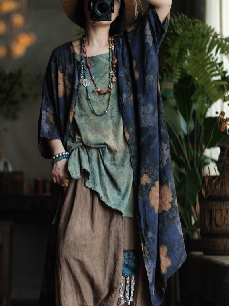 Stylish & Comfortable Women’s Printed  Loose Cardigan