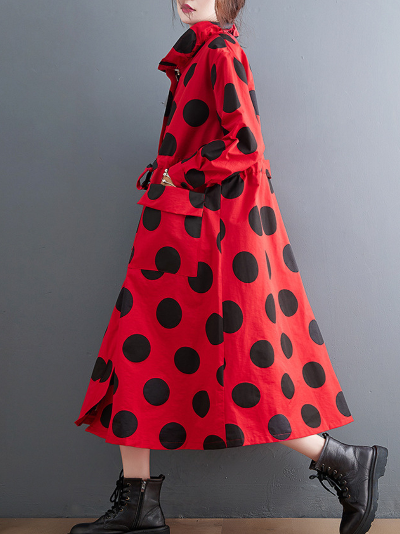 Women's Spring and Autumn Loose Single-Layer Large Pockets Coat