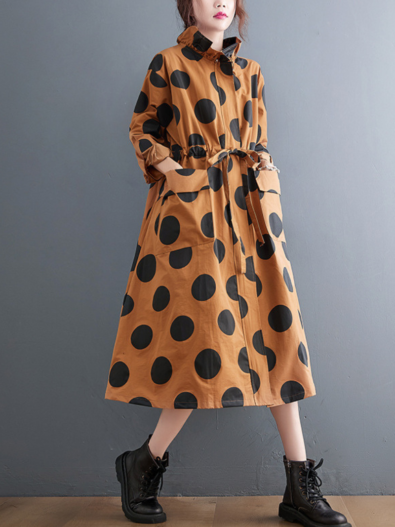 Women's Spring and Autumn Loose Single-Layer Large Pockets Coat