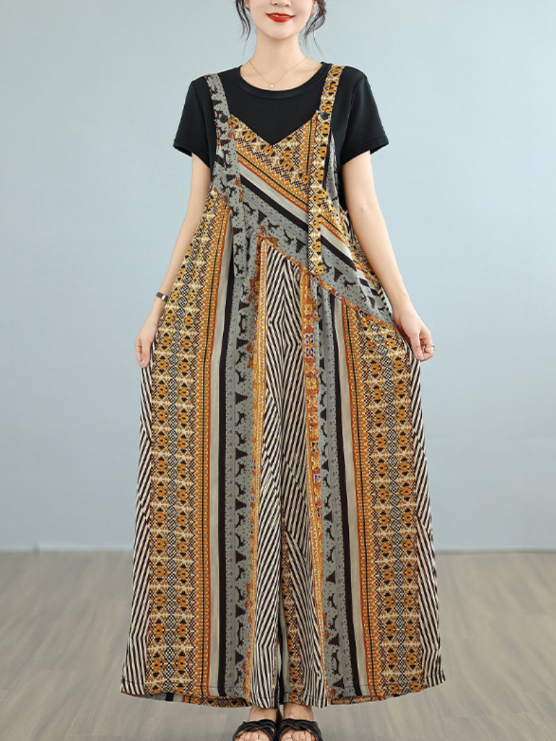 Women’s Soft Floral Printed Overalls for Daily Wear Dungarees