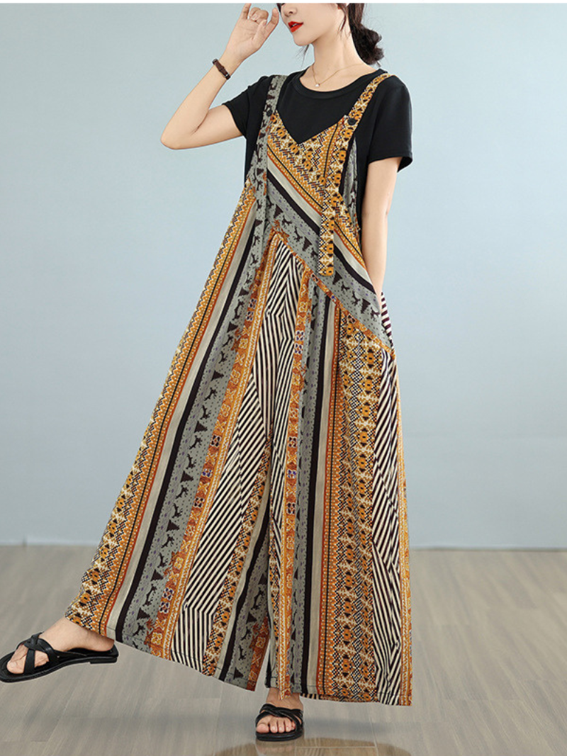 Women’s Soft Floral Printed Overalls for Daily Wear Dungarees