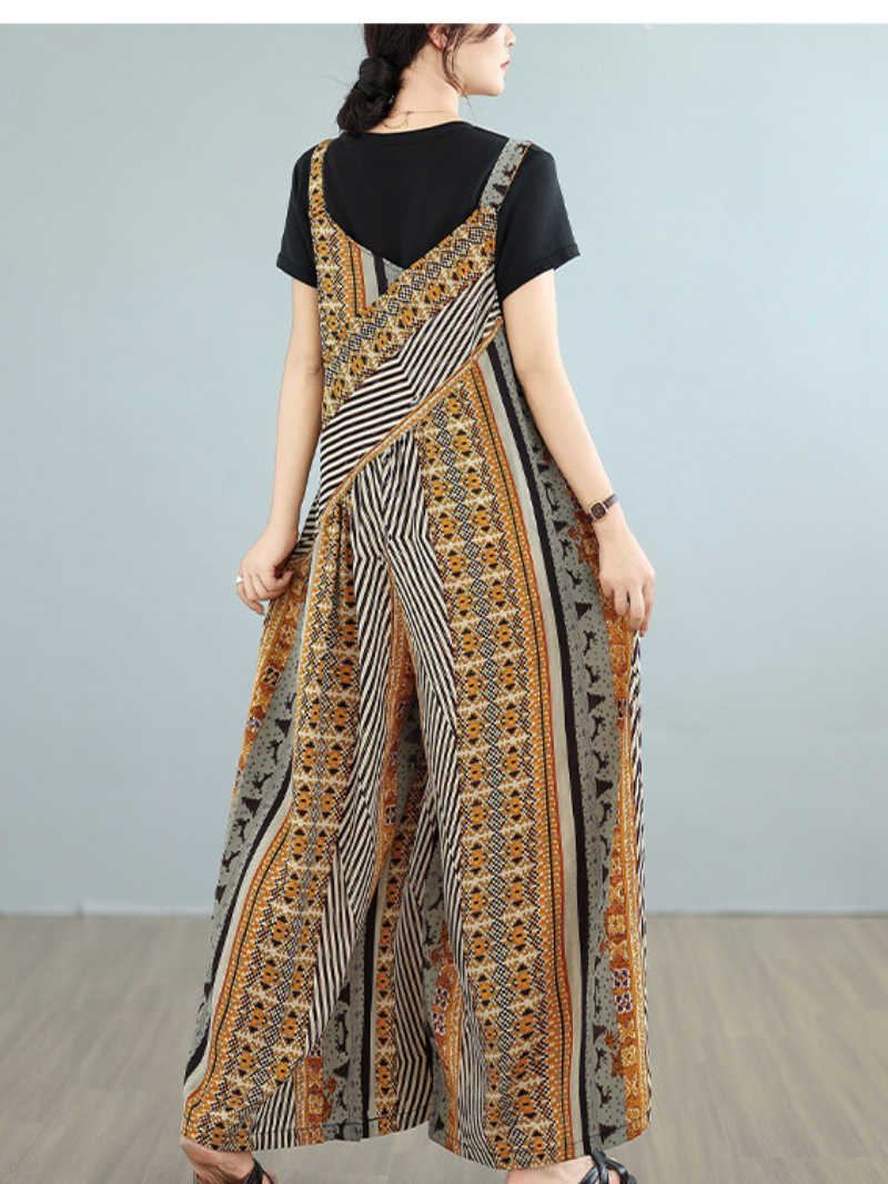 Women’s Soft Floral Printed Overalls for Daily Wear Dungarees