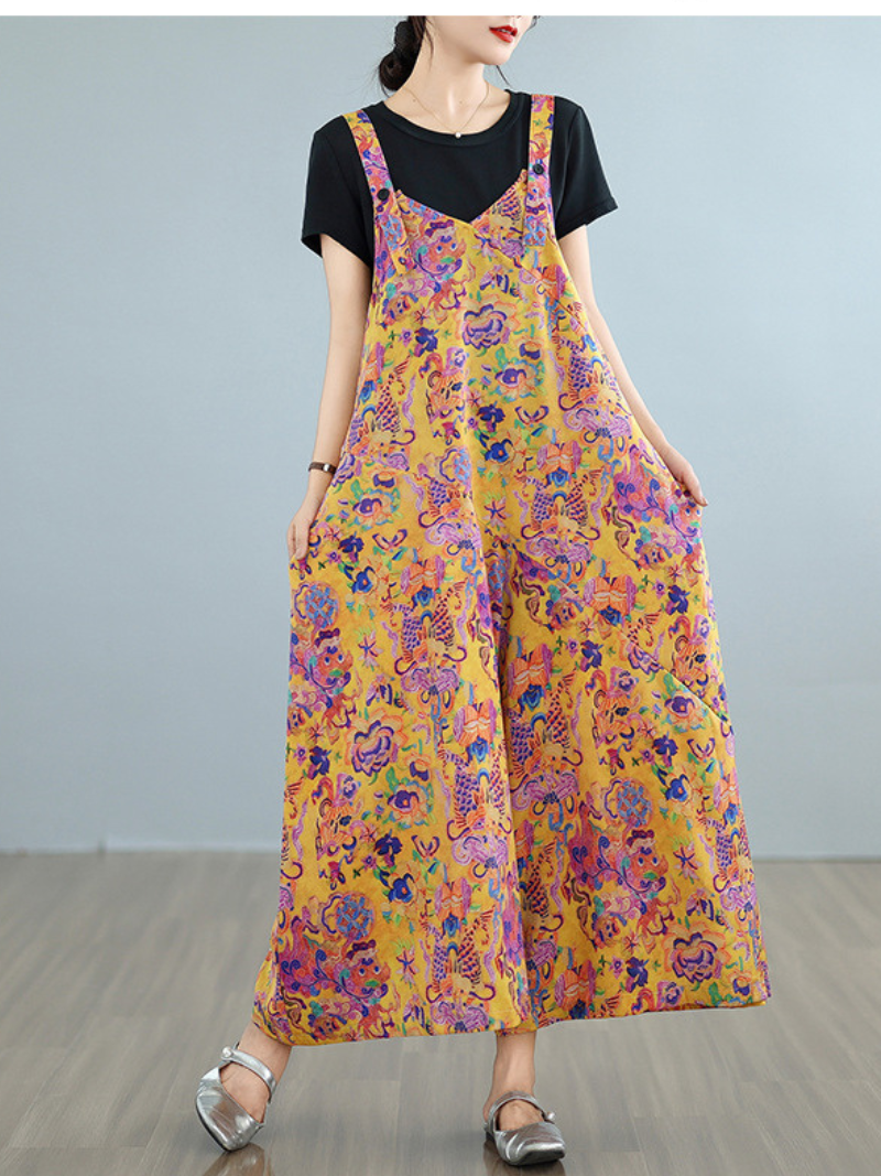 Women’s Summer & Spring Floral Printed Casual Dungarees