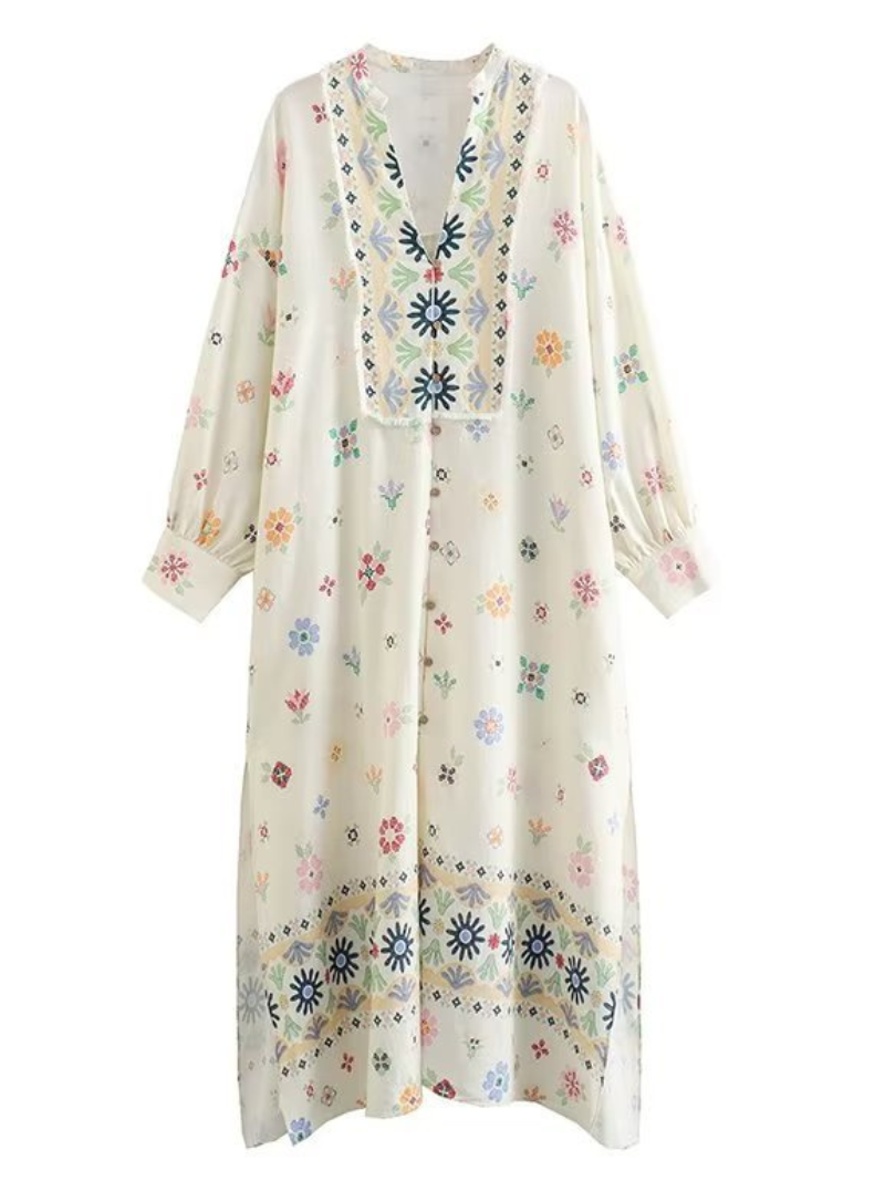 Women's Summer Trendy & Classic Blended Printed A-line Dress