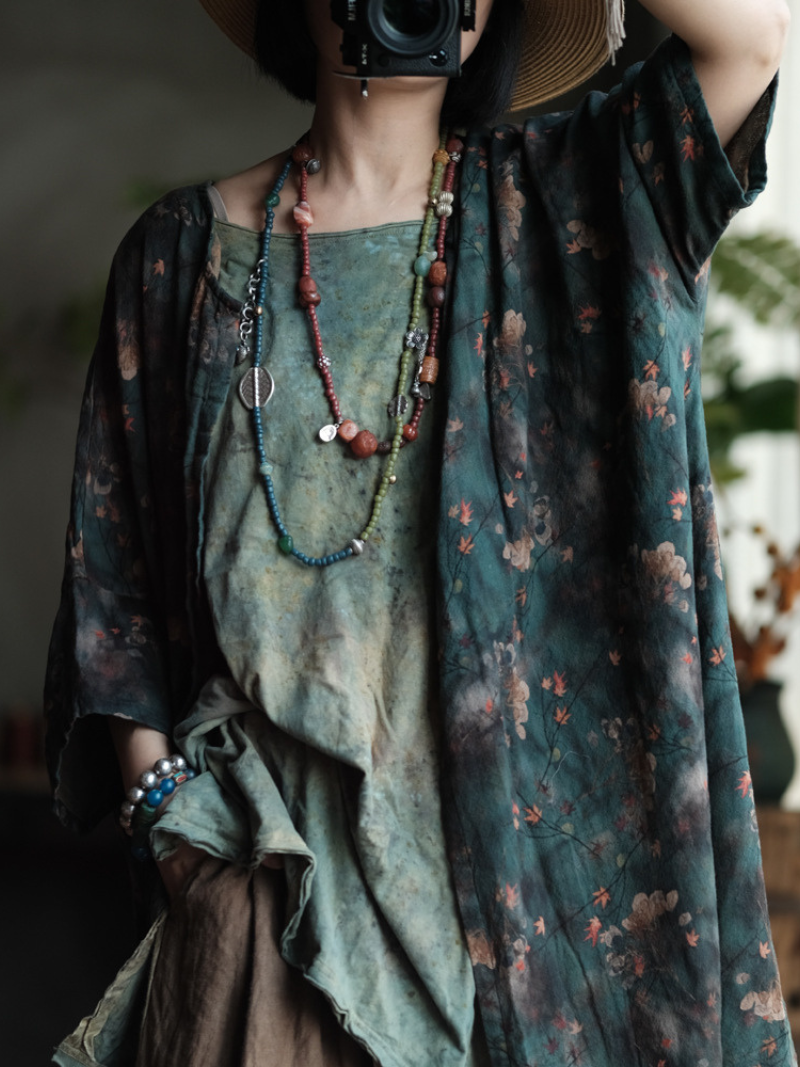 Timeless Love Printed Loose  Cardigan for Women