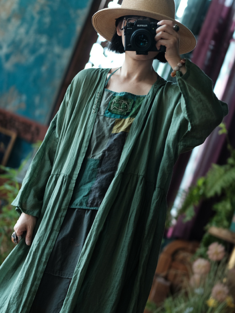 Women's Summer Beautiful & Comfy Printed  Loose Cardigan Dress