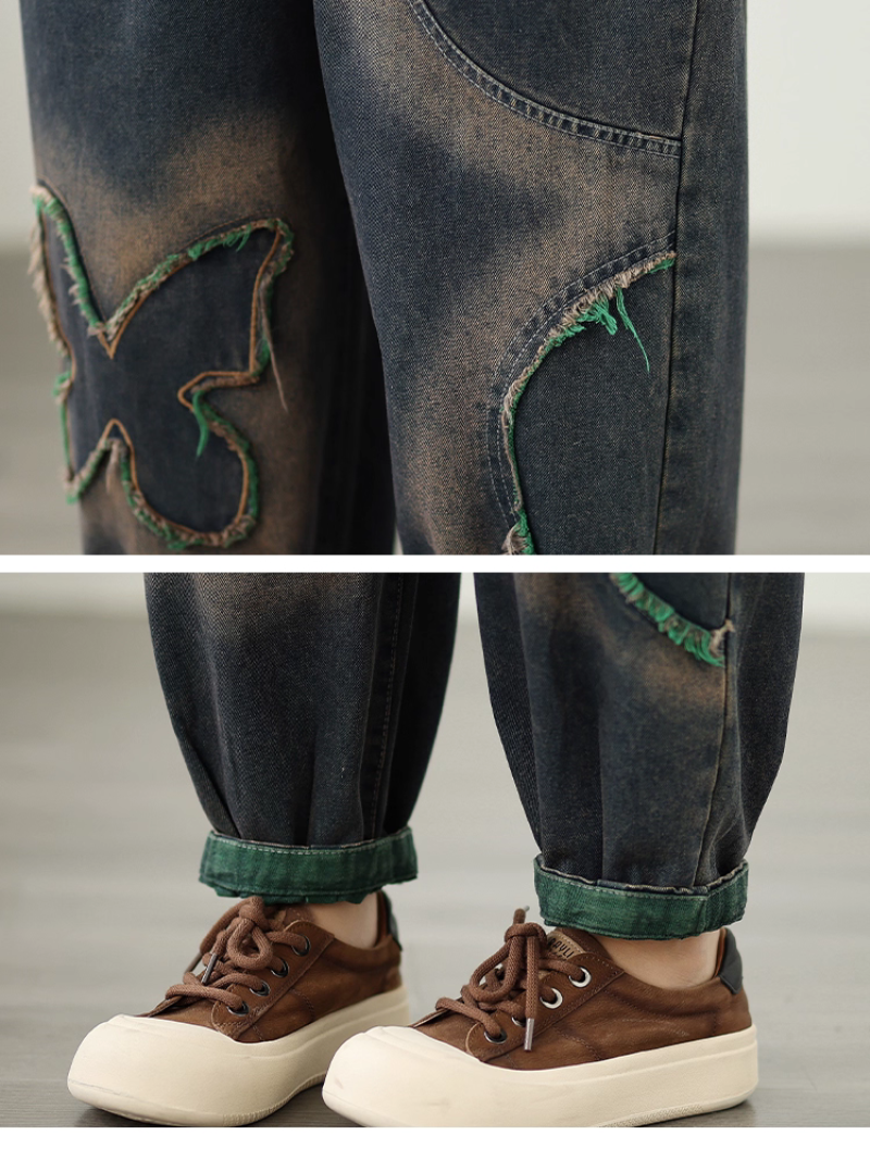 Women’s Summer Breezy & Modern Patch Loose Pocket Bottom