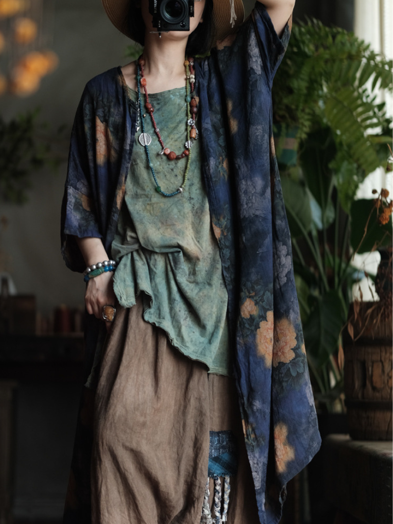 Stylish & Comfortable Women’s Printed  Loose Cardigan