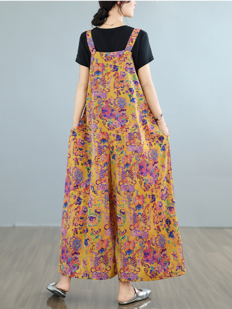 Women’s Summer & Spring Floral Printed Casual Dungarees