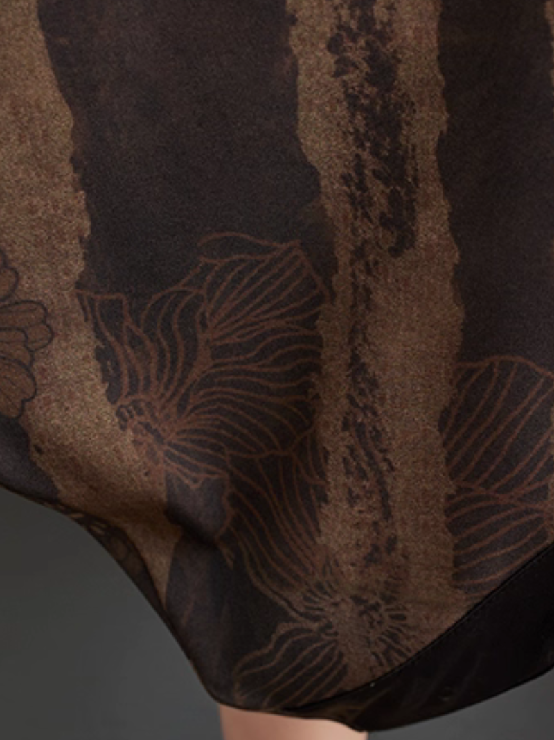 Elegant Kimono Coat with Frog Fastenings and Draped Cocoon Shape
