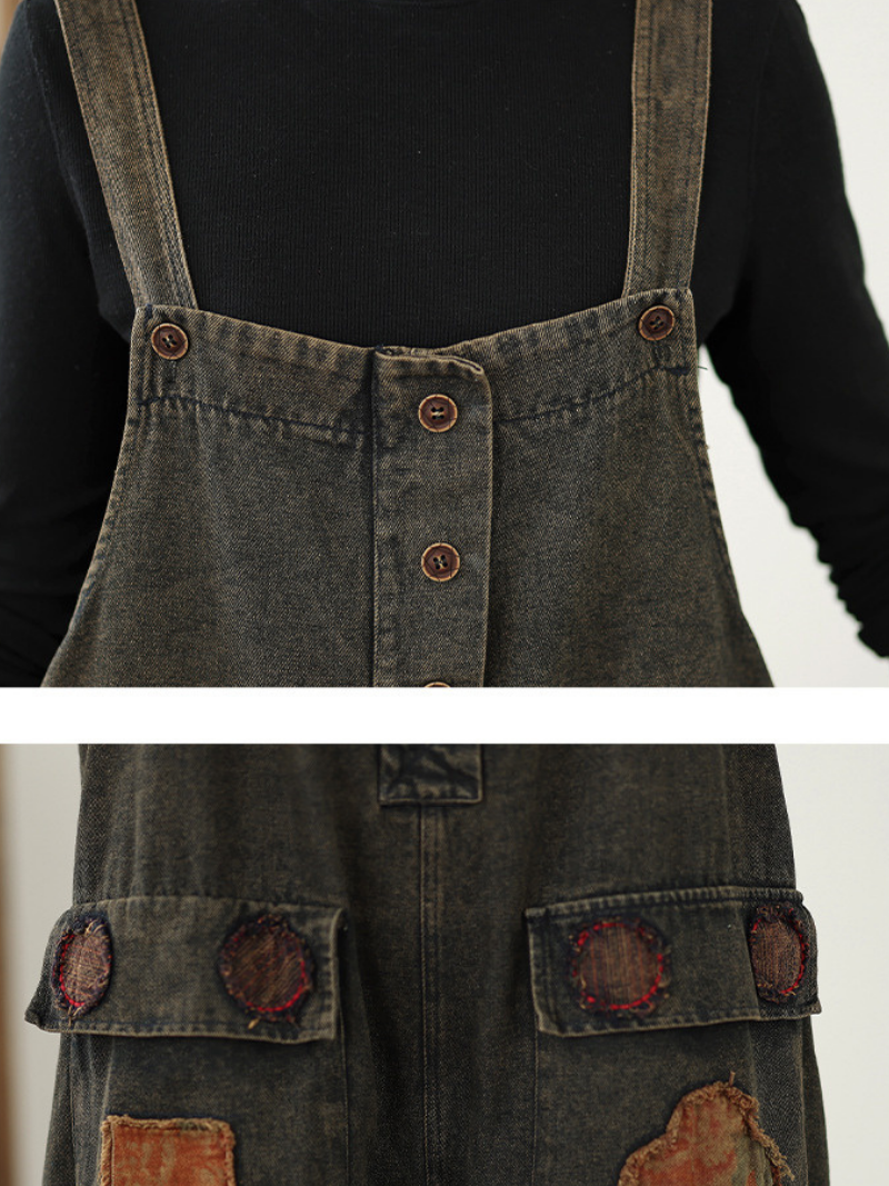 Women’s Summer & Spring Overall Dungarees with Large Pockets