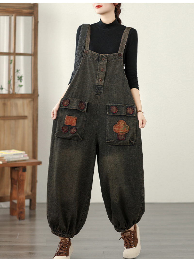 Women’s Summer & Spring Overall Dungarees with Large Pockets