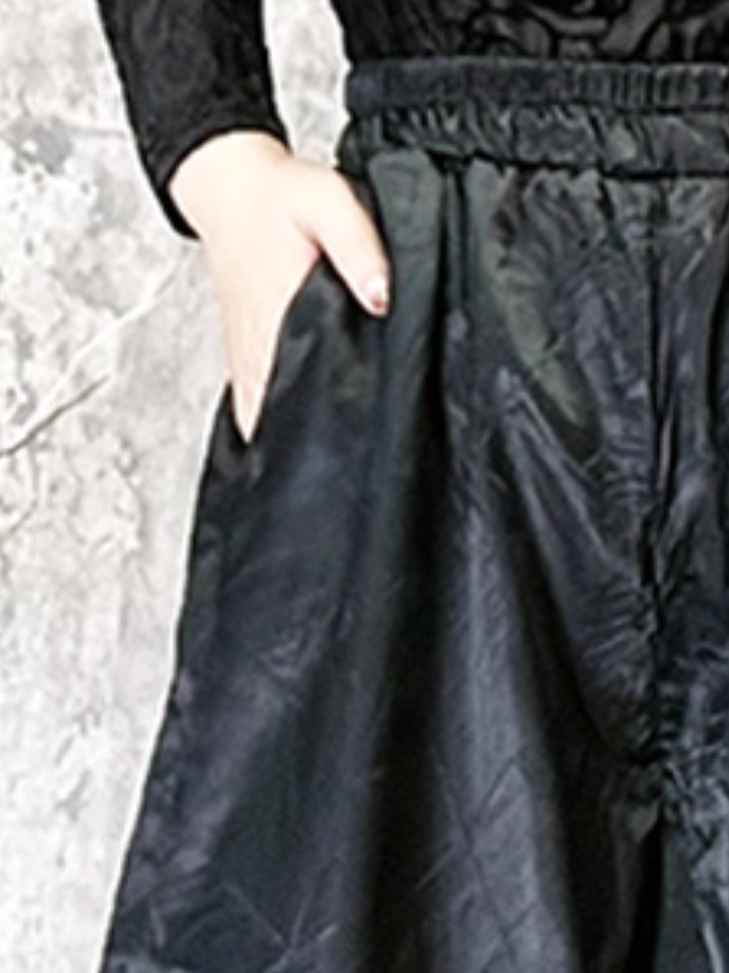 Women’s Daily Wear Soft Knit Embroidery Loose Bottom