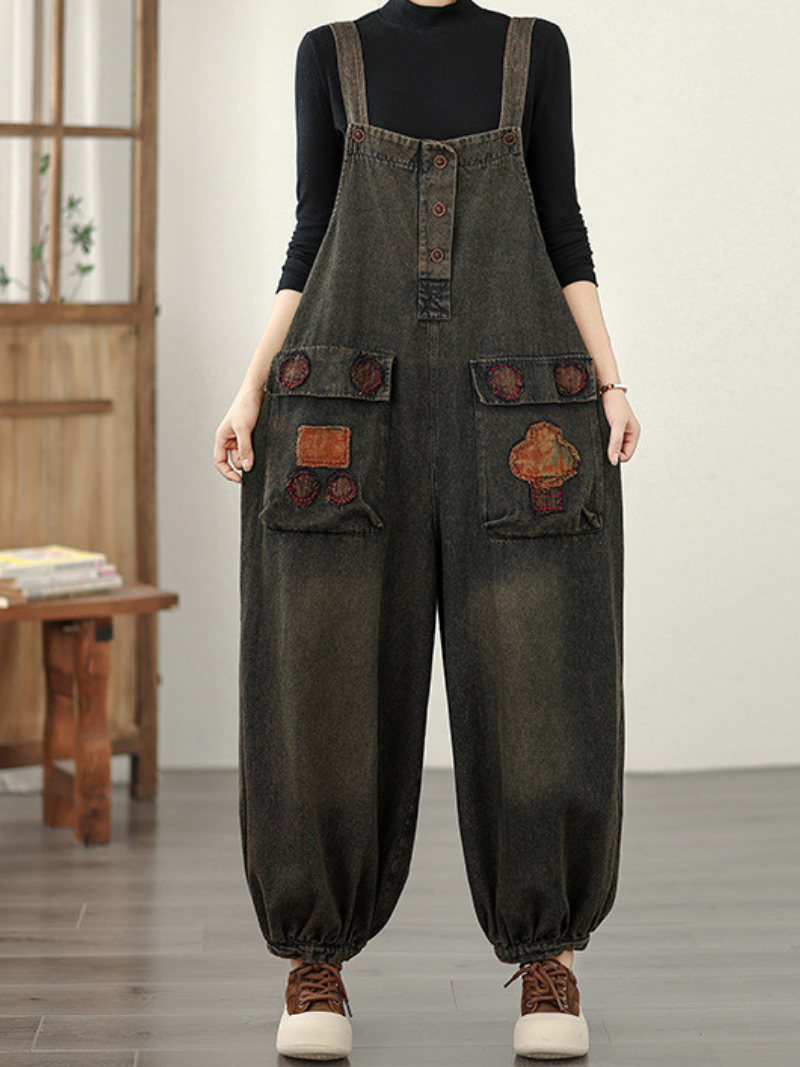 Women’s Summer & Spring Overall Dungarees with Large Pockets