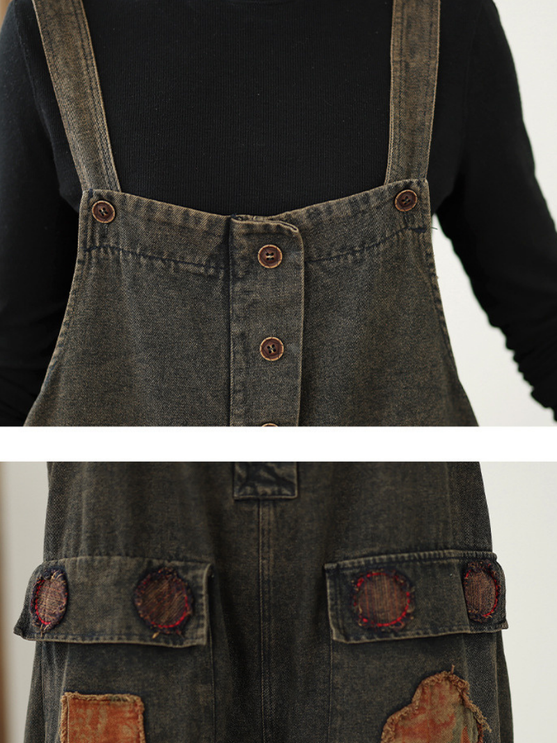Women’s Summer & Spring Overall Dungarees with Large Pockets