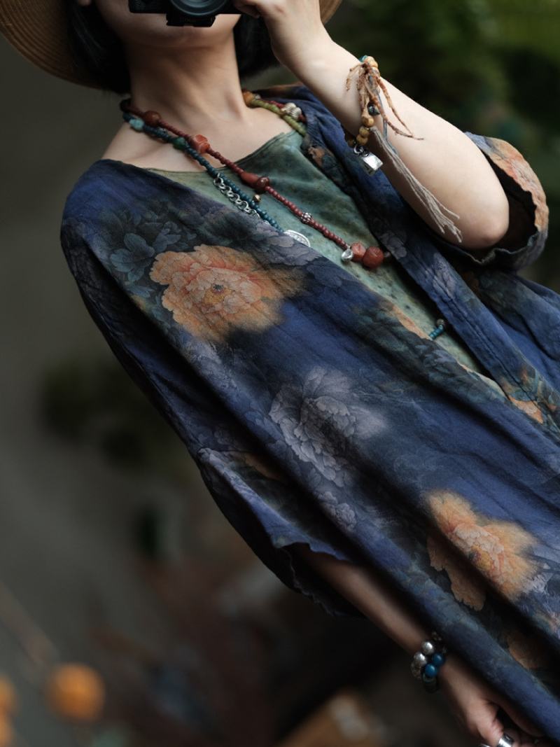 Stylish & Comfortable Women’s Printed  Loose Cardigan