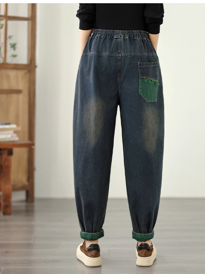 Women’s Summer Breezy & Modern Patch Loose Pocket Bottom