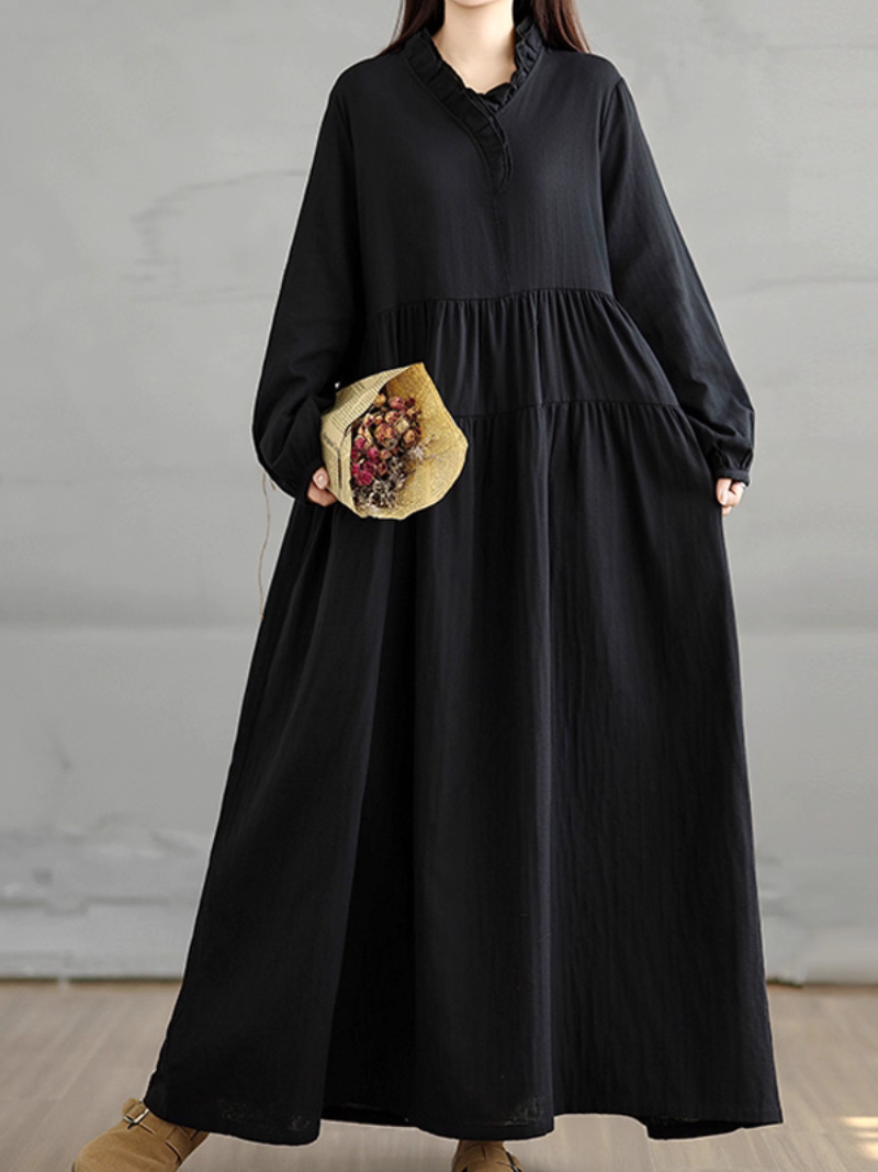 Women's Summer Soft & Stylish Loose Side Pockets Smock Dress