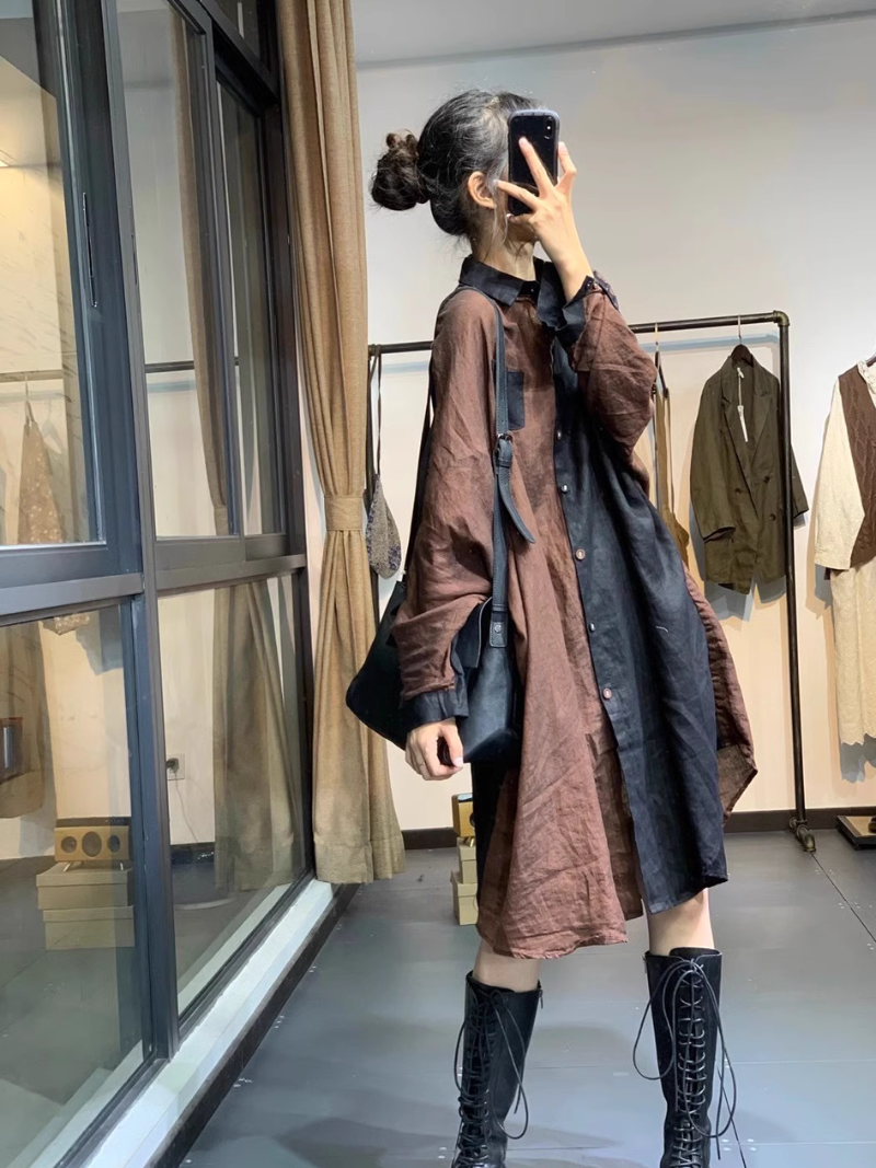 Women's Collar Shirt Dress