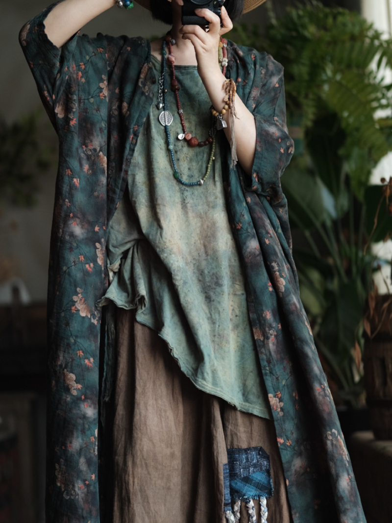 Timeless Love Printed Loose  Cardigan for Women