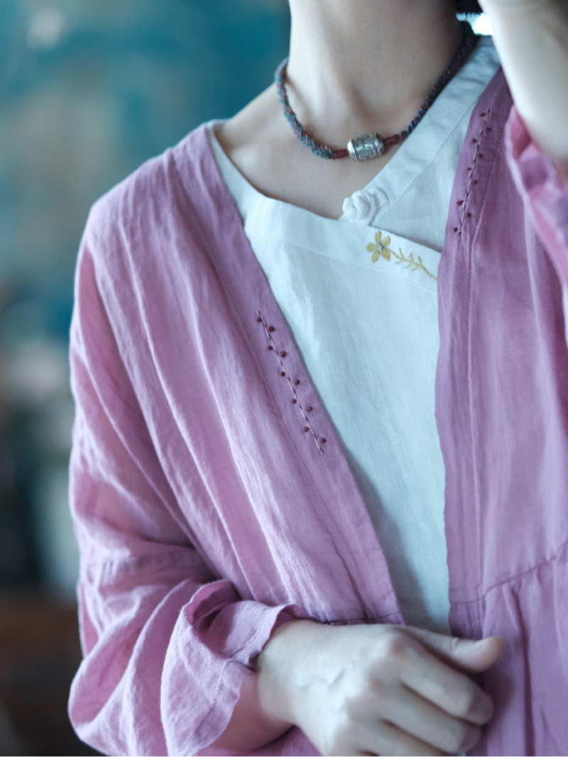 Women's Summer Beautiful & Comfy Printed  Loose Cardigan Dress