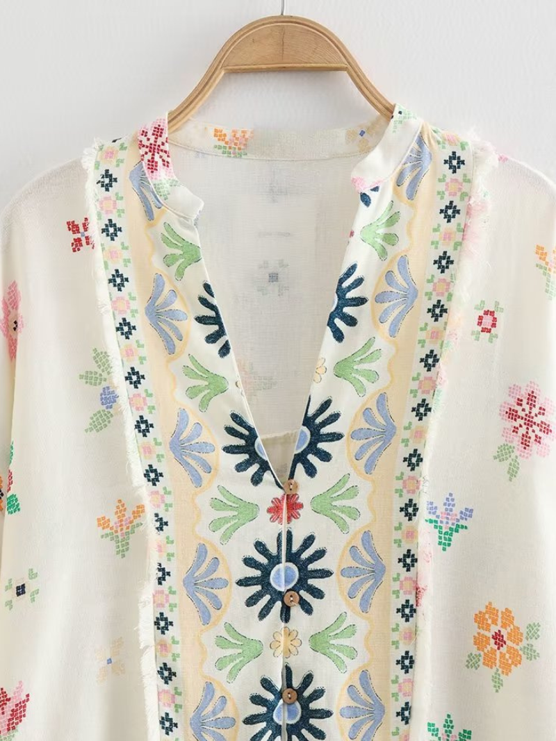 Women's Summer Trendy & Classic Blended Printed A-line Dress