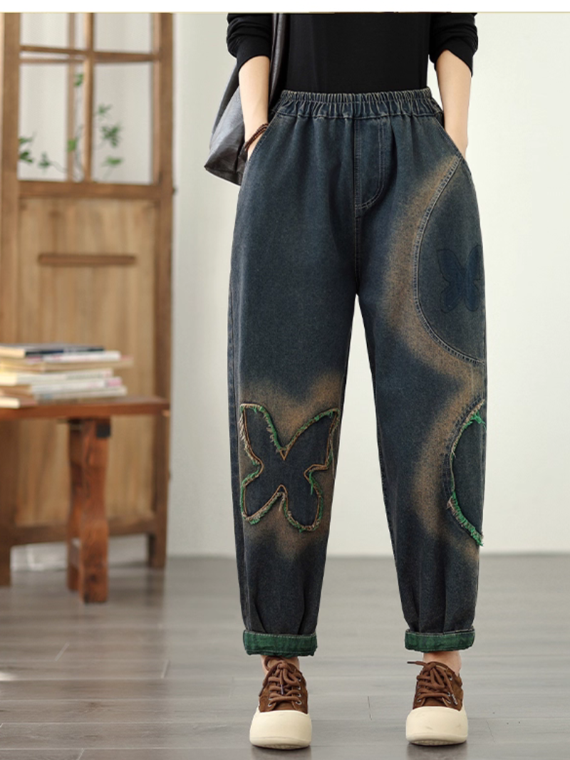 Women’s Summer Breezy & Modern Patch Loose Pocket Bottom