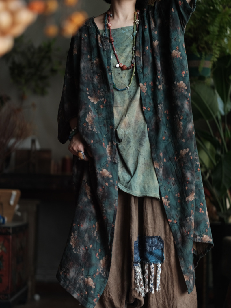 Timeless Love Printed Loose  Cardigan for Women