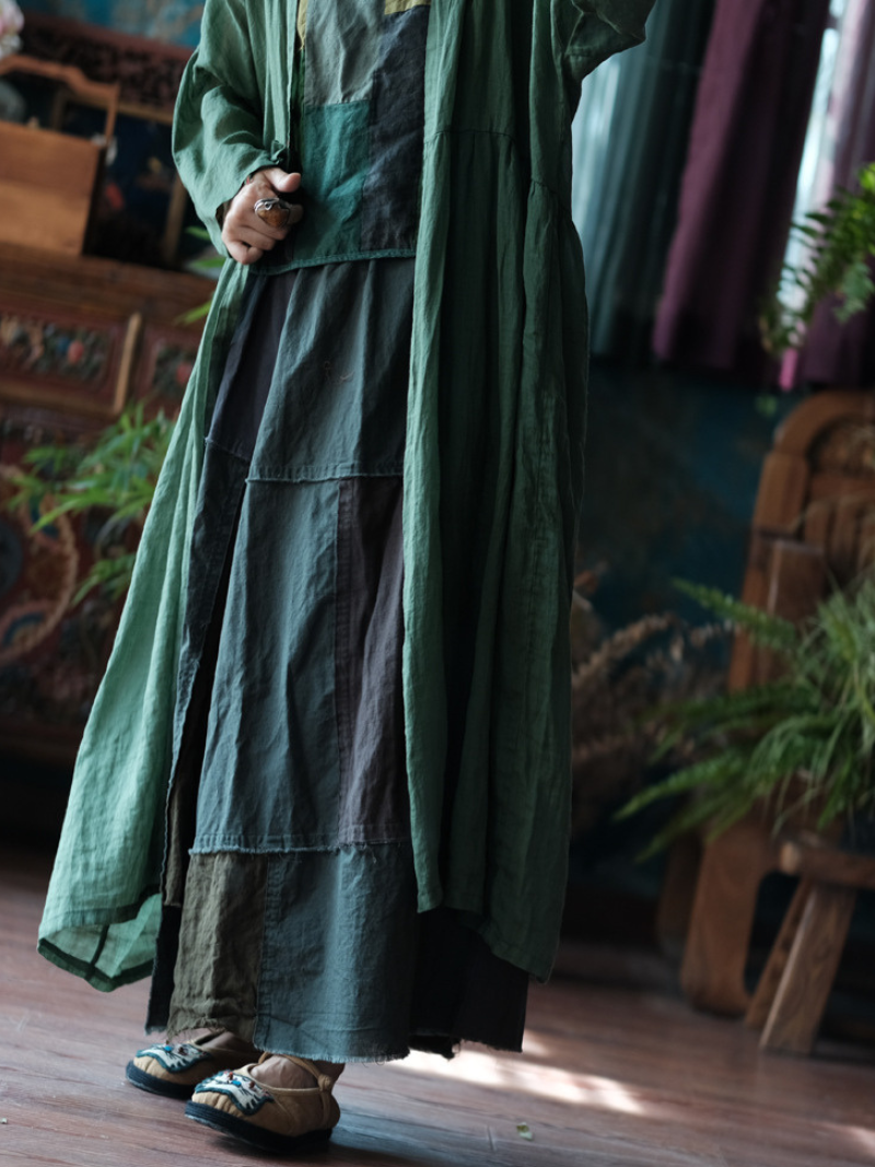 Women's Summer Beautiful & Comfy Printed  Loose Cardigan Dress