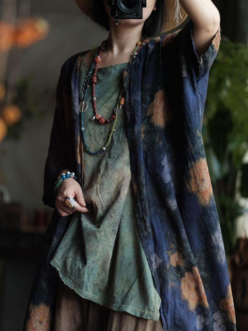 Stylish & Comfortable Women’s Printed  Loose Cardigan