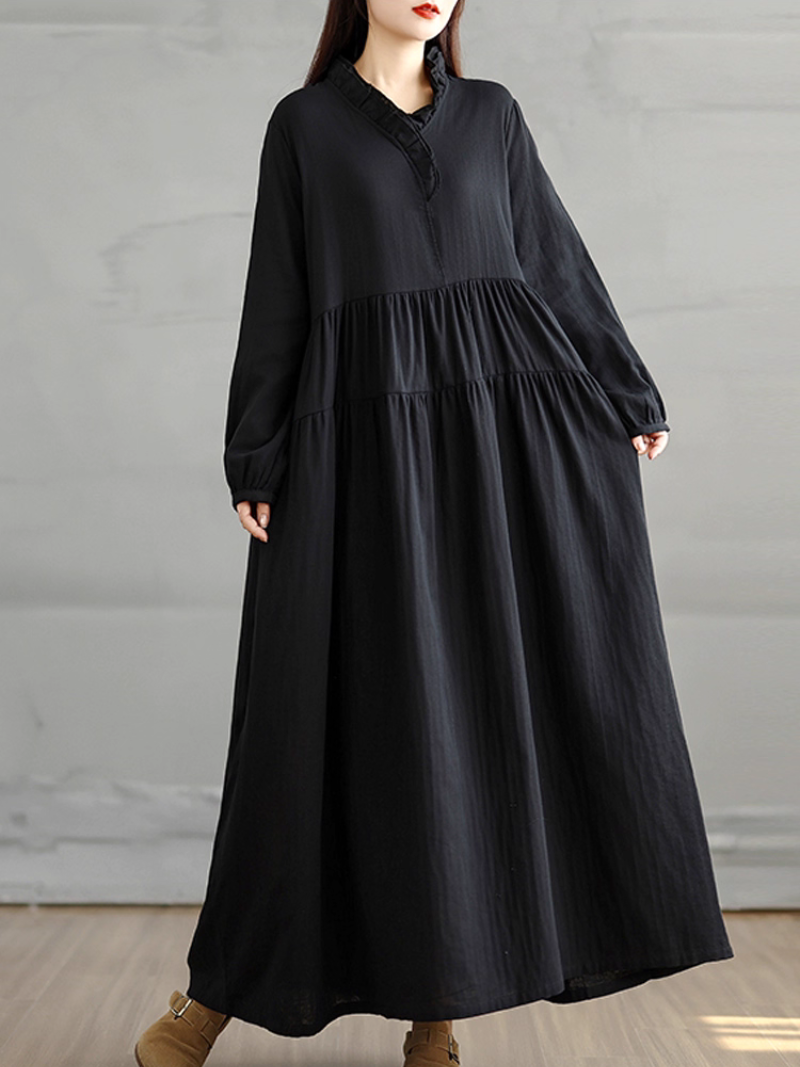 Women's Summer Soft & Stylish Loose Side Pockets Smock Dress