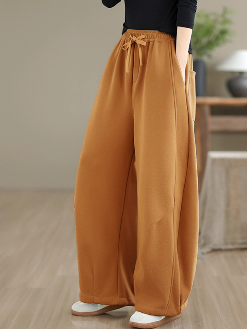Elevated Wide-Leg Women’s Sweatpants, Fleece Warmth with High-Rise Ease Everyday Style