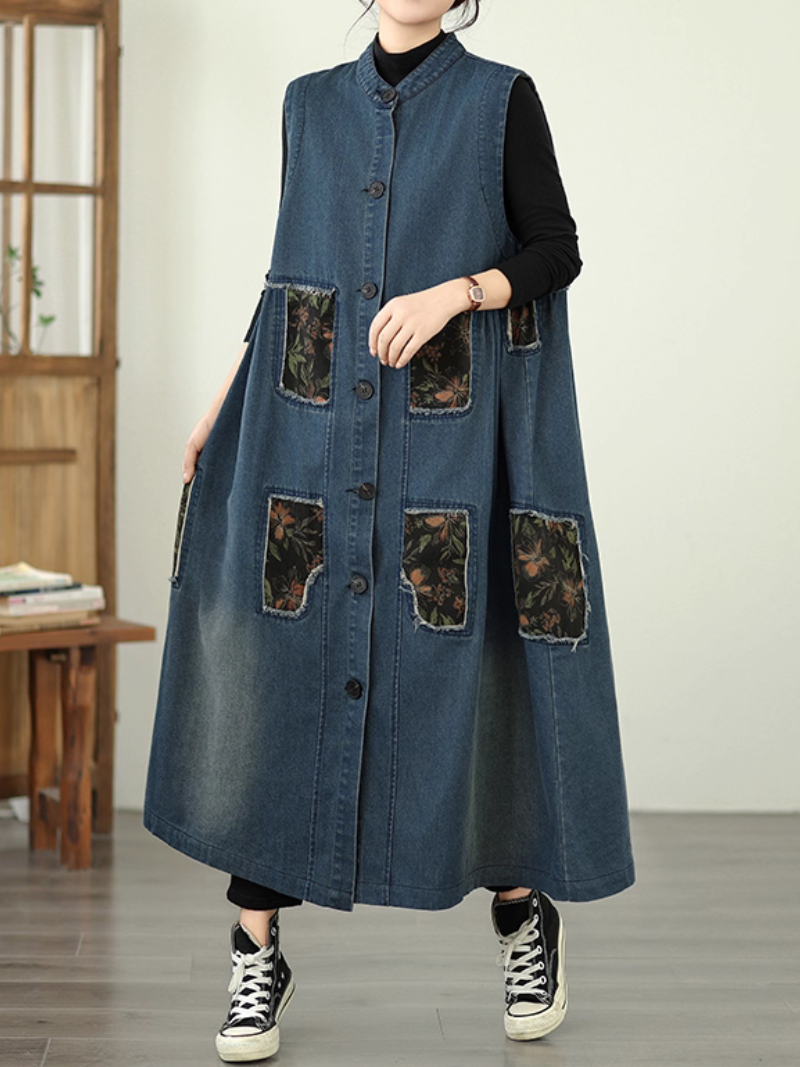 Women's Summer Retro Fashionable  & Cool Loose Pocket Coat