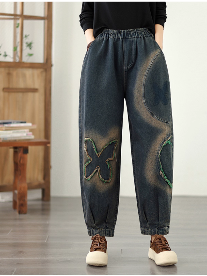 Women’s Summer Breezy & Modern Patch Loose Pocket Bottom