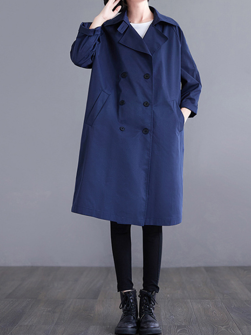 double-breasted coat for ladies