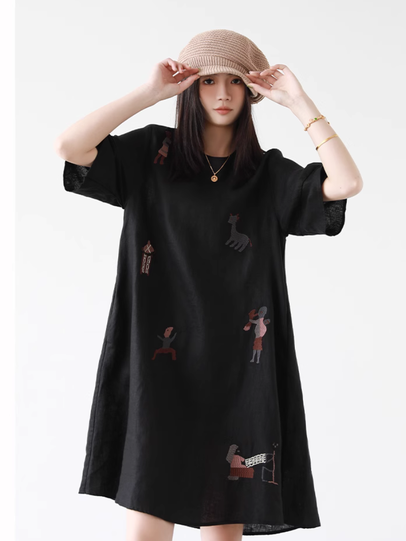 Women's Perfect  Comfy Printed A-Line Dress.