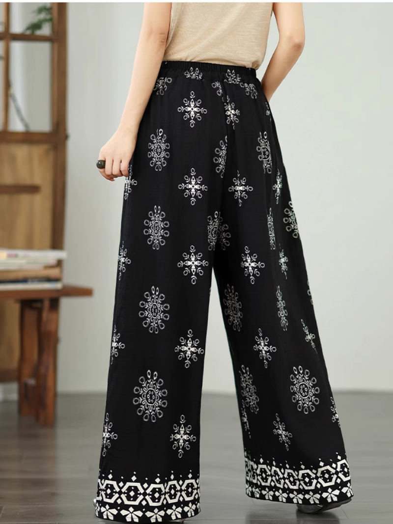  Women's Black Printed Bottom