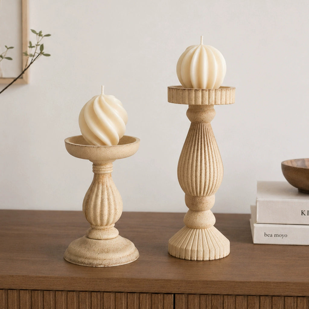 RetroLily Roman column candle holder detail