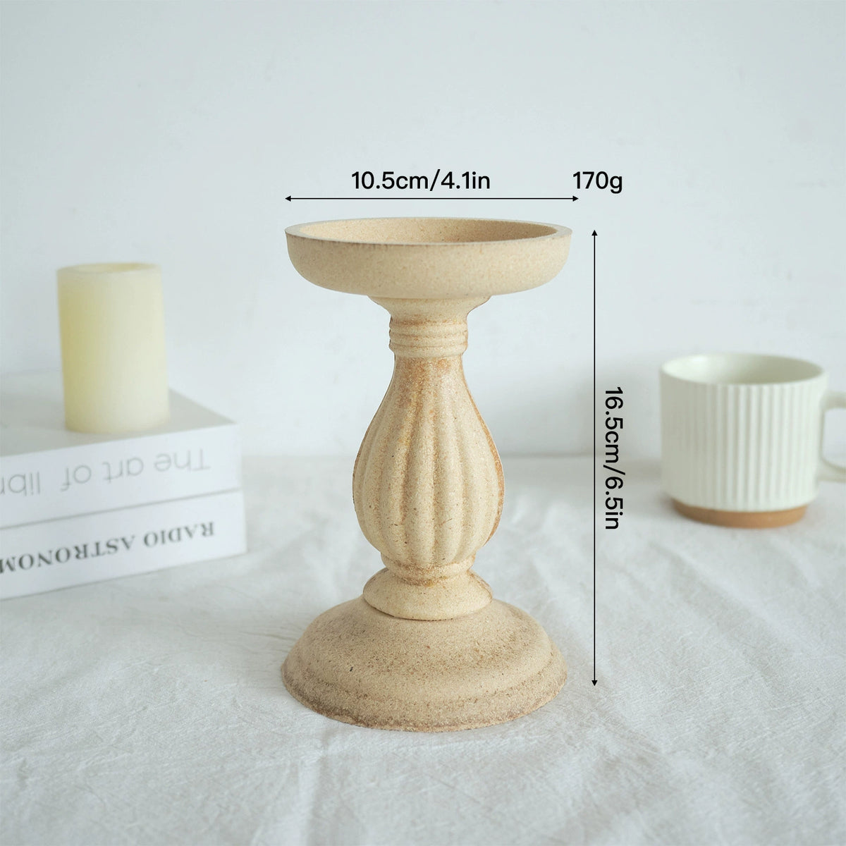 RetroLily Roman column candle holder detail